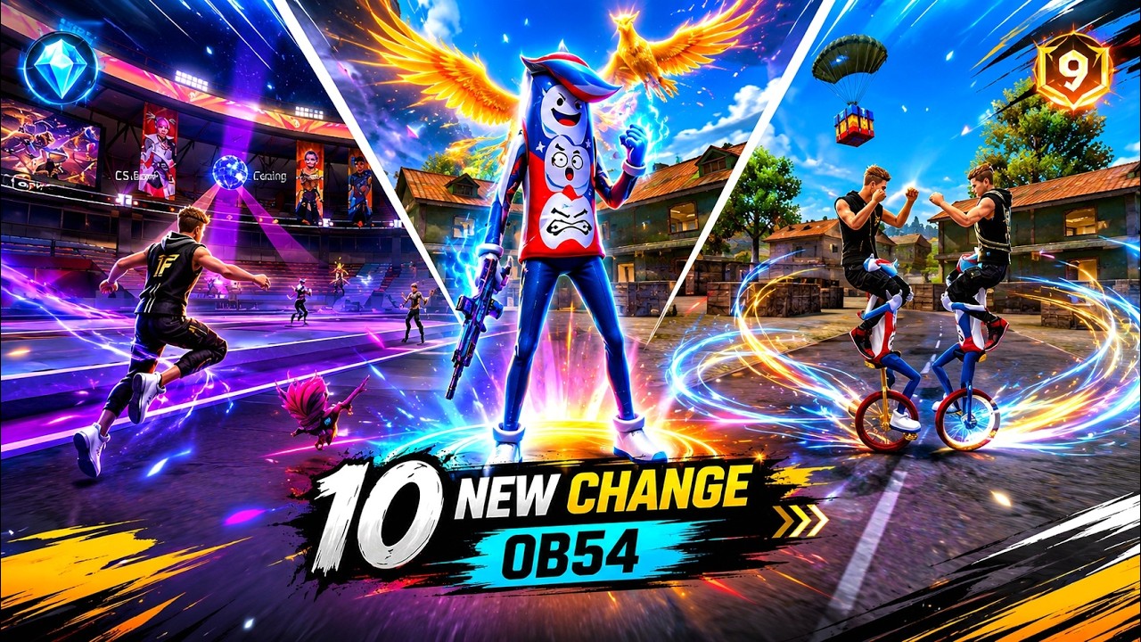 Top 10 New Changes OB54 Update || Free Fire Upcoming New Lobby 😲