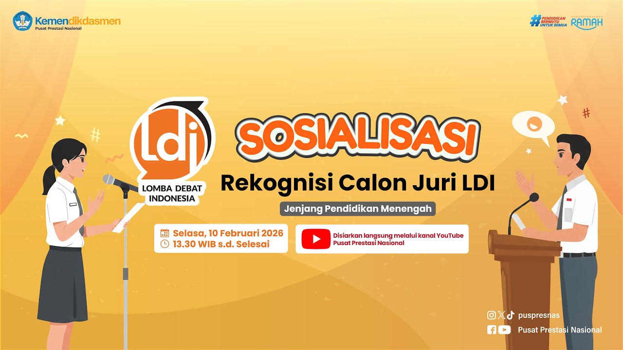 Sosialisasi Rekognisi Calon Juri LDI Jenjang Dikmen 2026