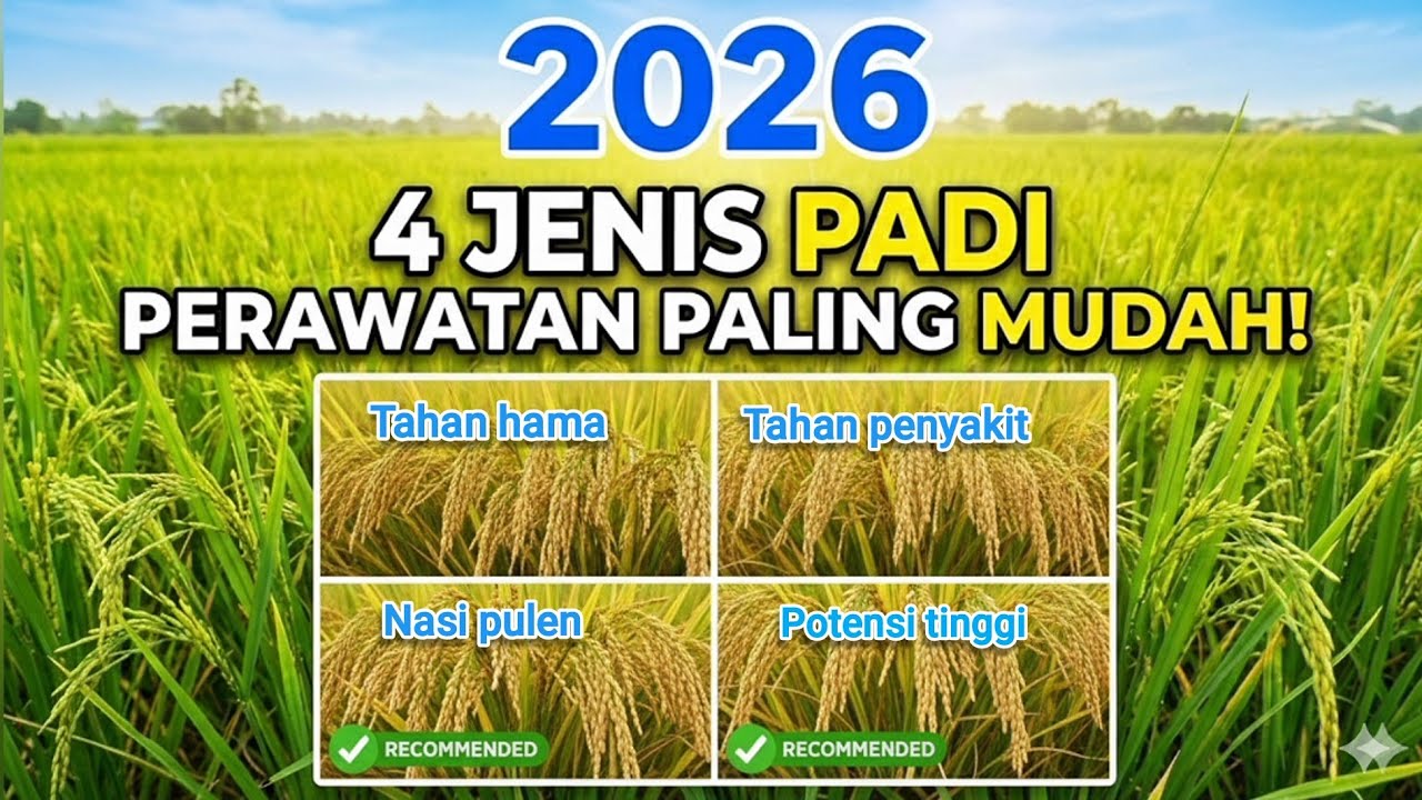4 jenis padi dengan perawatan paling mudah di tahun 2026