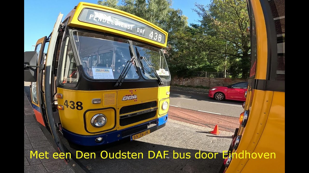 Met een Den Oudsten DAF bus door Eindhoven