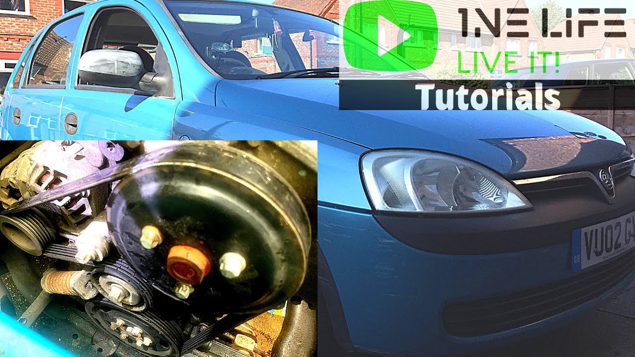 Vauxhall Opel Corsa C — Замена ремня вспомогательного оборудования и натяжение приводного ремня. ...