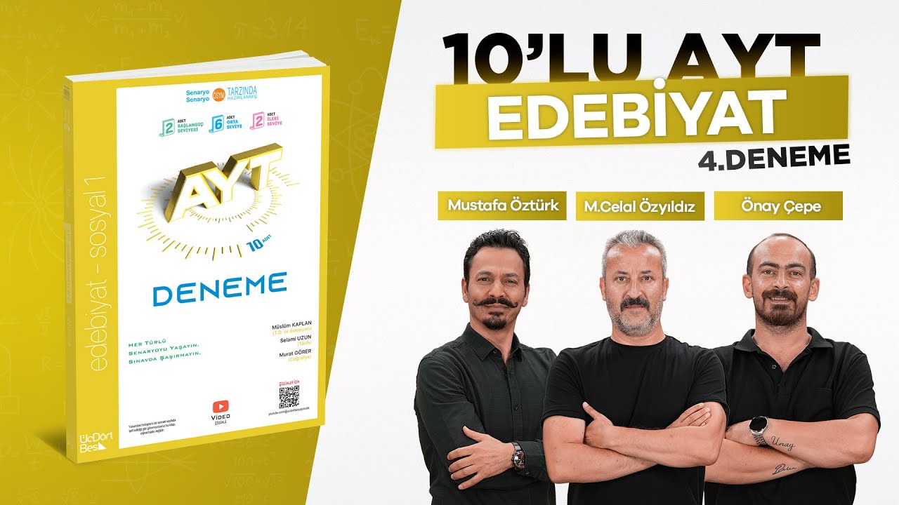 ÜÇDÖRTBEŞ YAYINLARI 10'LU AYT SOSYAL BİLİMLER-1 DENEMESİ 2026 DENEME-4