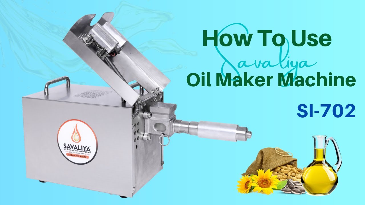 How to use Savaliya Oil Maker Machine SI-702 750W | Mini Stainless Steel Oil Press Machine #oilmill