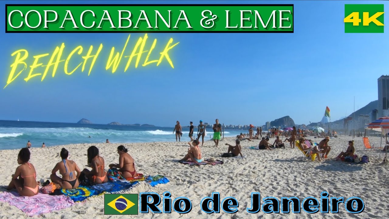 🇧🇷 | LEME & COPACABANA 🏖️ BEACH Walk | Rio de Janeiro, Brazil | ⁴ᴷ⁶⁰