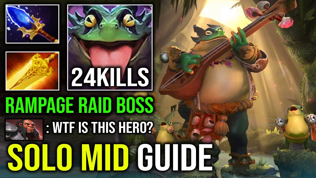 How to Solo Mid Largo 1v5 Rampage Unlimited Burn Per Sec Raid Boss Super Tank Mid Carry Dota 2