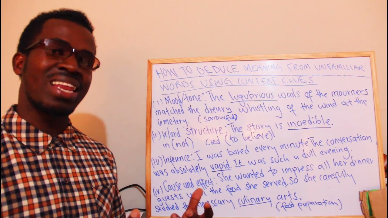 How to deduce meaning of unfamiliar words using context clues Part 2
