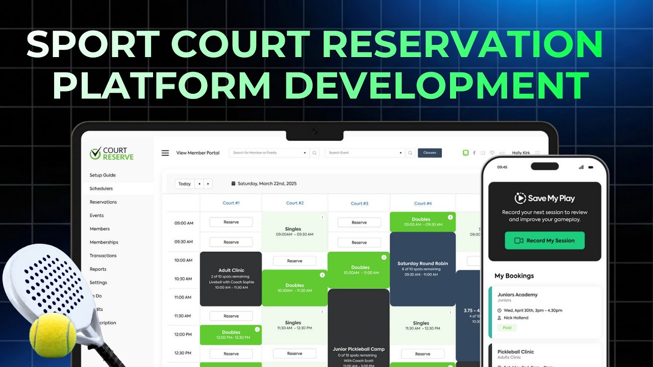Как создать приложение для бронирования кортов, подобное CourtReserve [2026] | Разработка приложе...