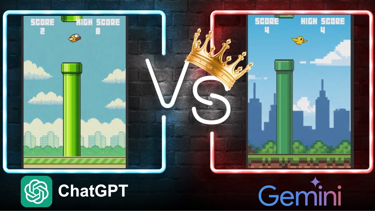 Chat GPT VS Gemini Crean Flappy Bird   Batalla de IAs