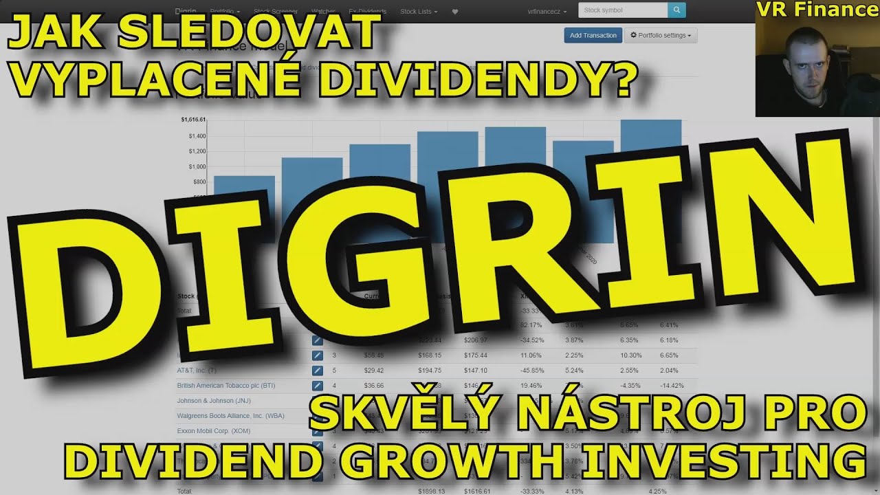 DIGRIN - Skvěl&yacute; investičn&iacute; n&aacute;stroj pro sledov&aacute;n&iacute; Va&scaron;ich dividend (n&aacute;vod)