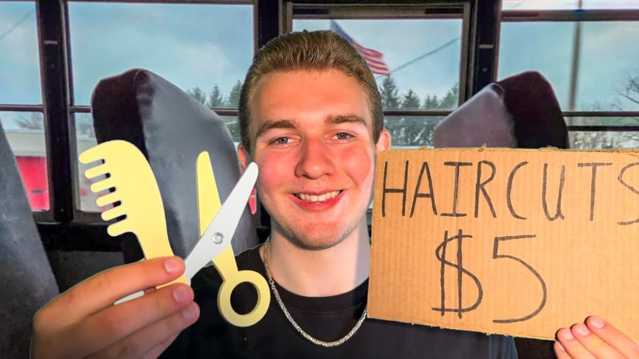 ASMR $5 Wooden Haircut on school bus