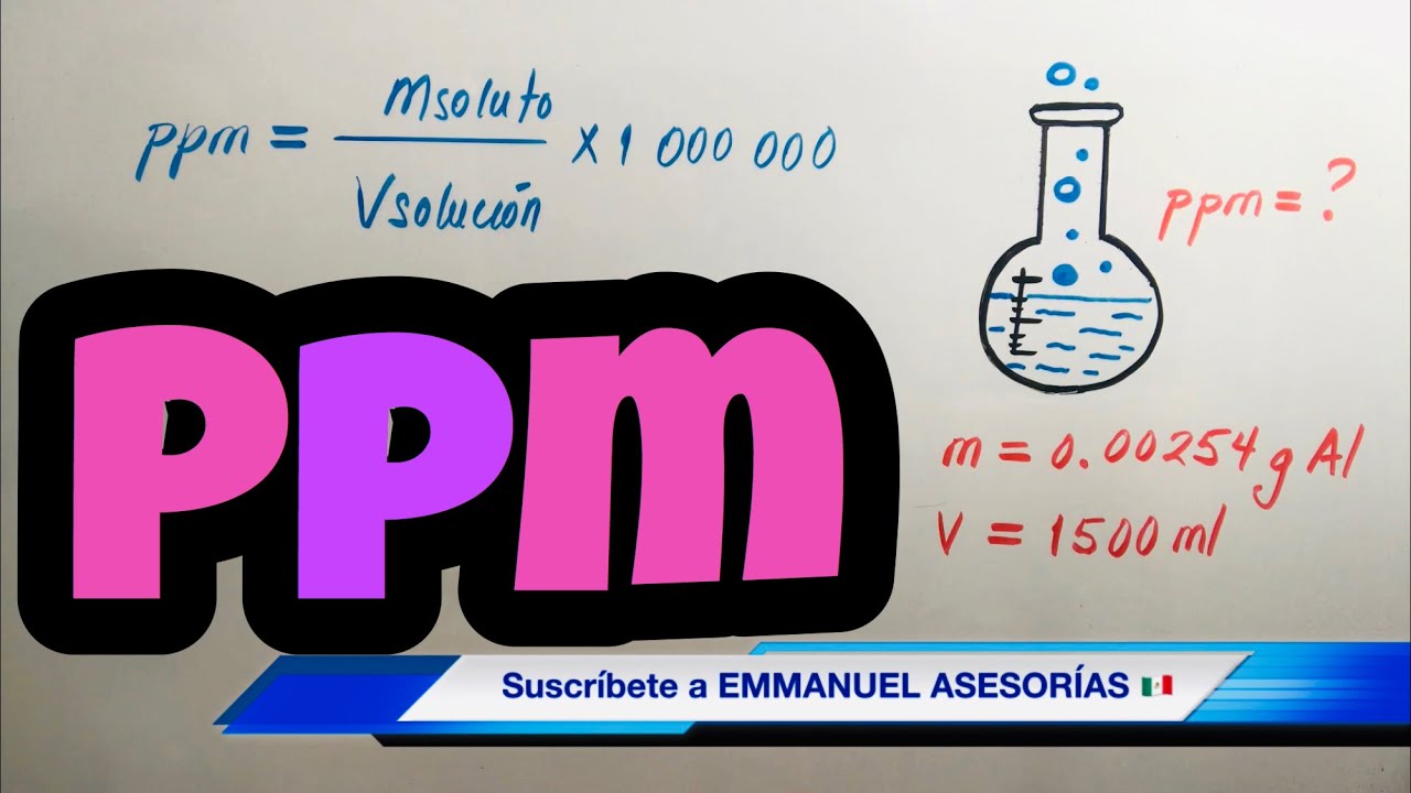 PPM | Ejercicios de Partes Por Millón en Disoluciones Químicas