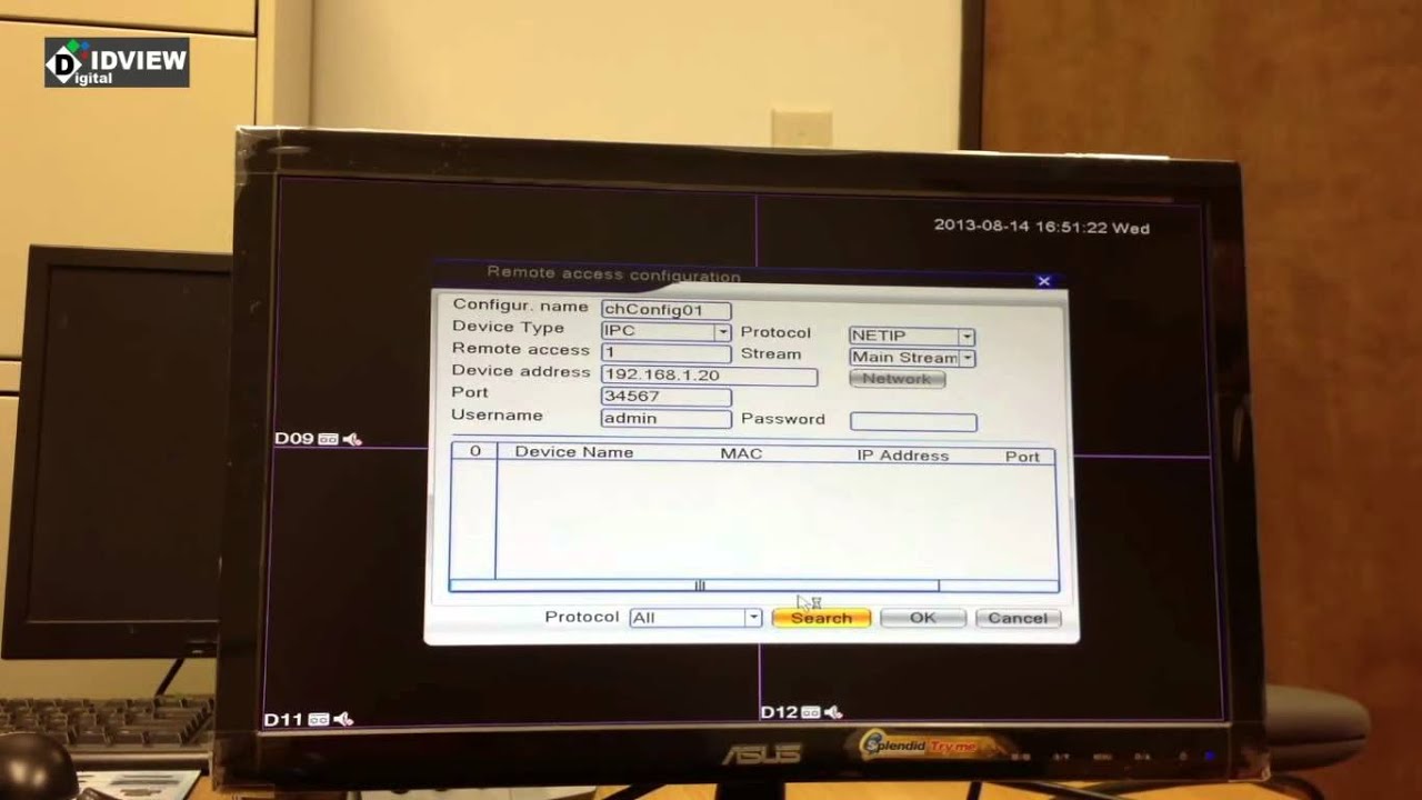 Add IP Cameras in Network to 960H Hybrid DVR--IDView