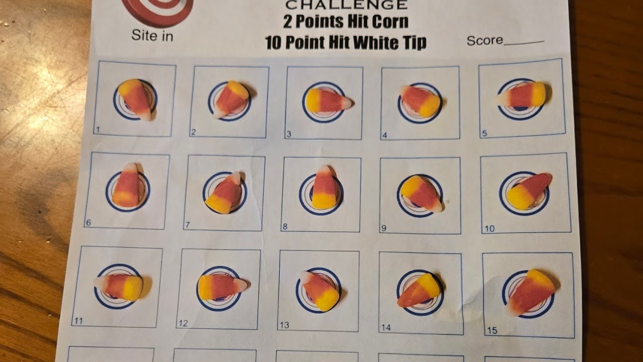 Country Rimfire's Candy Corn Challenge. Hatsan Escort 22lr Rifle at 50yds. Lapua Long Range Ammo.