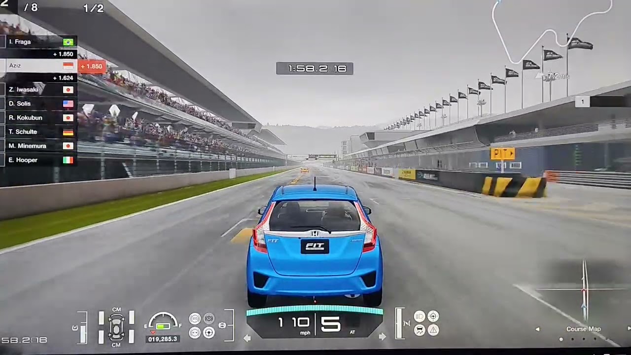 Honda Fit speed to laps @grann turismo7