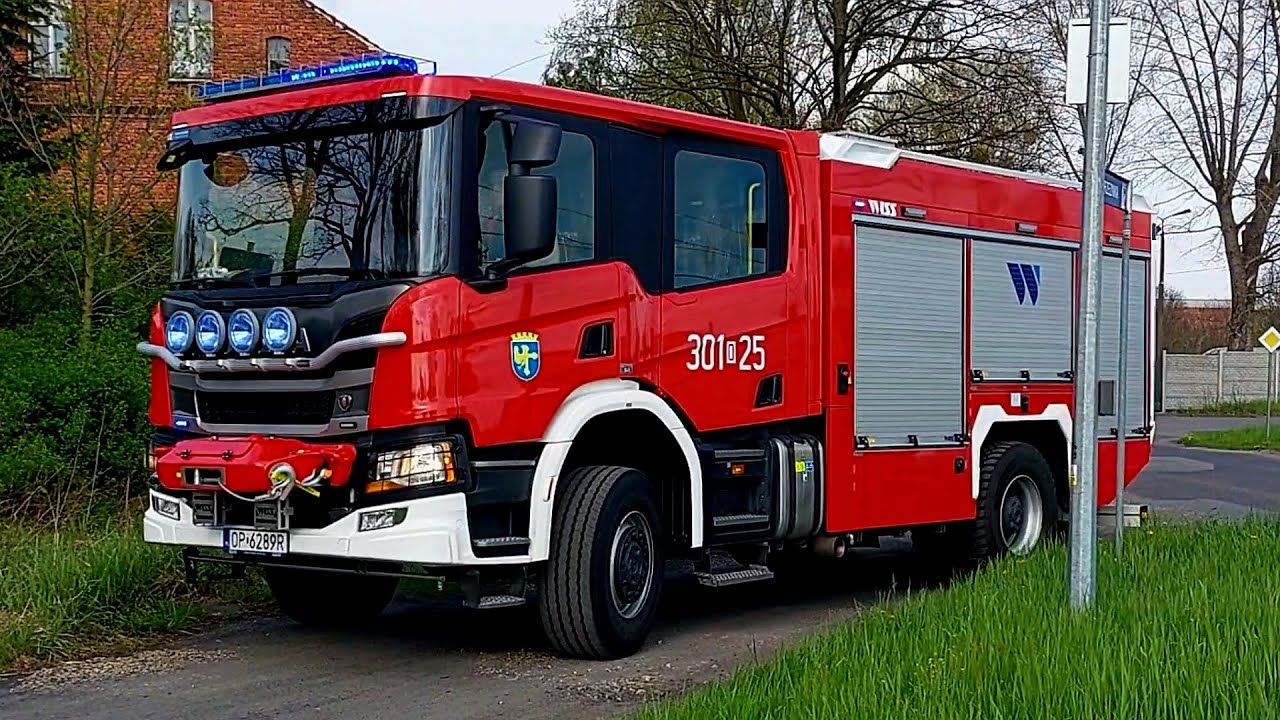[ZABLOKOWANE GCBA] [ALARMOWO] 301[O]25 GCBA 5/38 Scania P410 z JRG 1 Opole do pożaru łąki w Schodni!