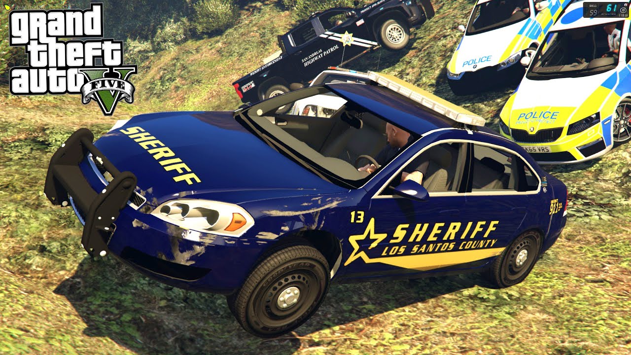 POŚCIGI POLICYJNE CHEVROLETEM w GTA Online FiveM BUSTED #01