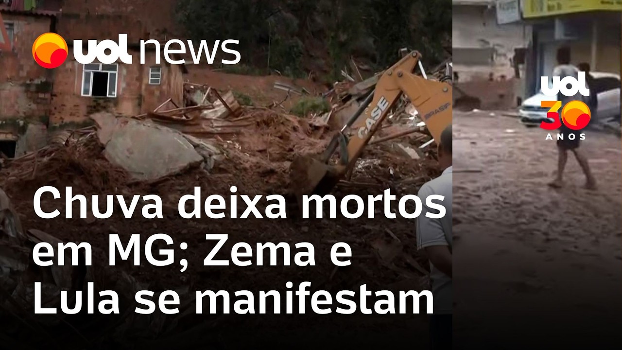 Zema e Lula se manifestam após chuva deixar mortos em Juiz de Fora e Ubá, em Minas Gerais