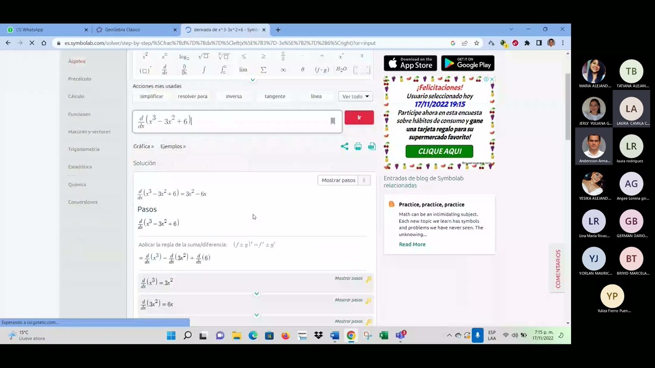 Tarea 4. Punto 5. Aplicación de Derivada. Máximos, mínimos y puntos de Inflexión.1604 2022