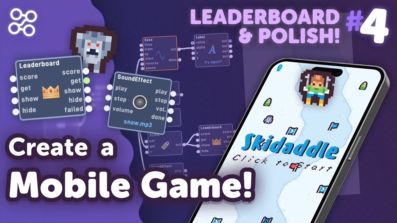 Create a Mobile Game with Flowlab Part 4: Leaderboard & Finishing up