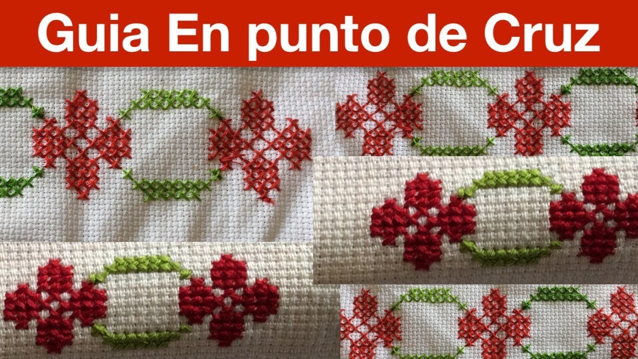 Guia Flores Rojas En punto de Cruz Grade #88