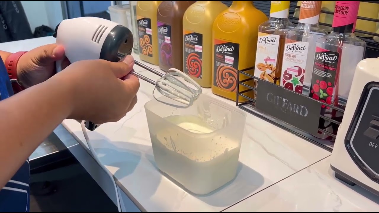 Making Buttercream Latte ( our best seller )