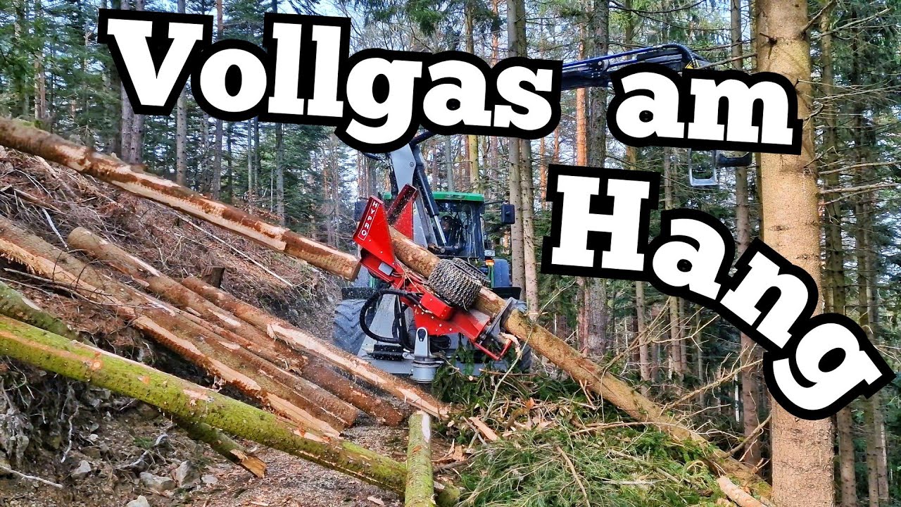 Traktorprozessor Hypro 755 am Steilhang 2024