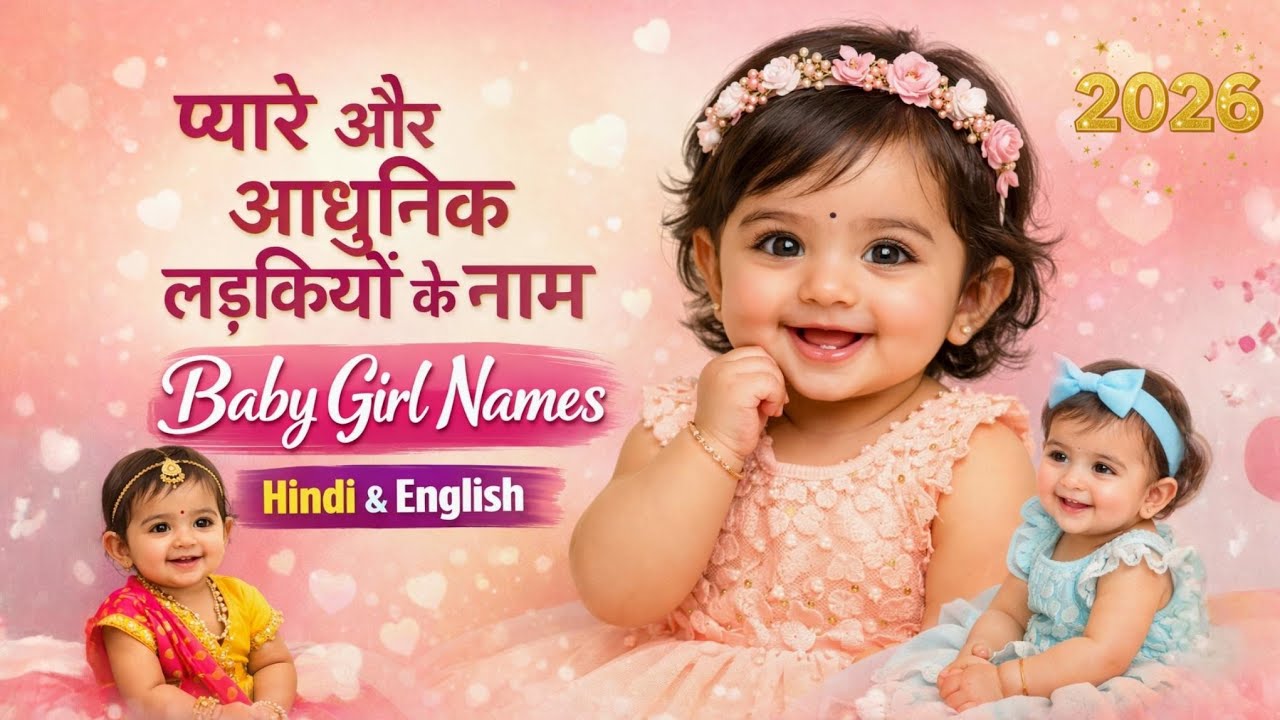 2026 के प्यारे और आधुनिक लड़कियों के नाम | Baby Girl Names in Hindi & English | Stylish Indian Names