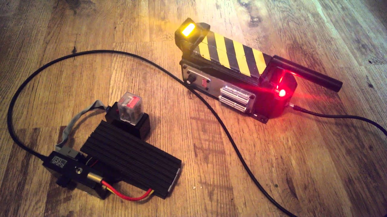 Finished Ghostbusters ghost trap with e-cig smoke machine