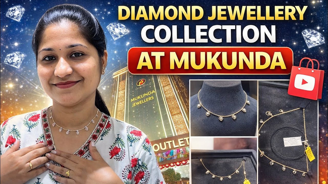 Simple & light weight Diamond jewellery 💍|Mukunda#gold #shopping#diamond #jewellery #viral #trending