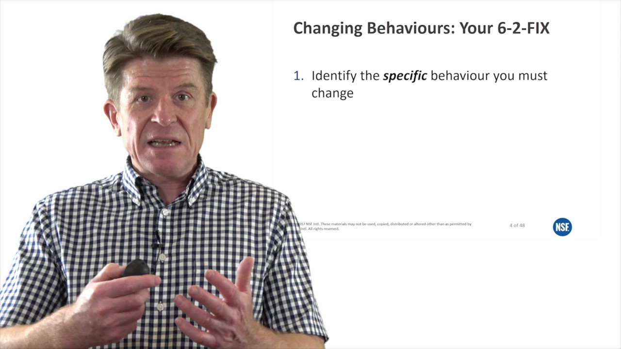 NSF&rsquo;s 6-2-Fix-in-6 Video: Changing GMP Behaviors, Part 1