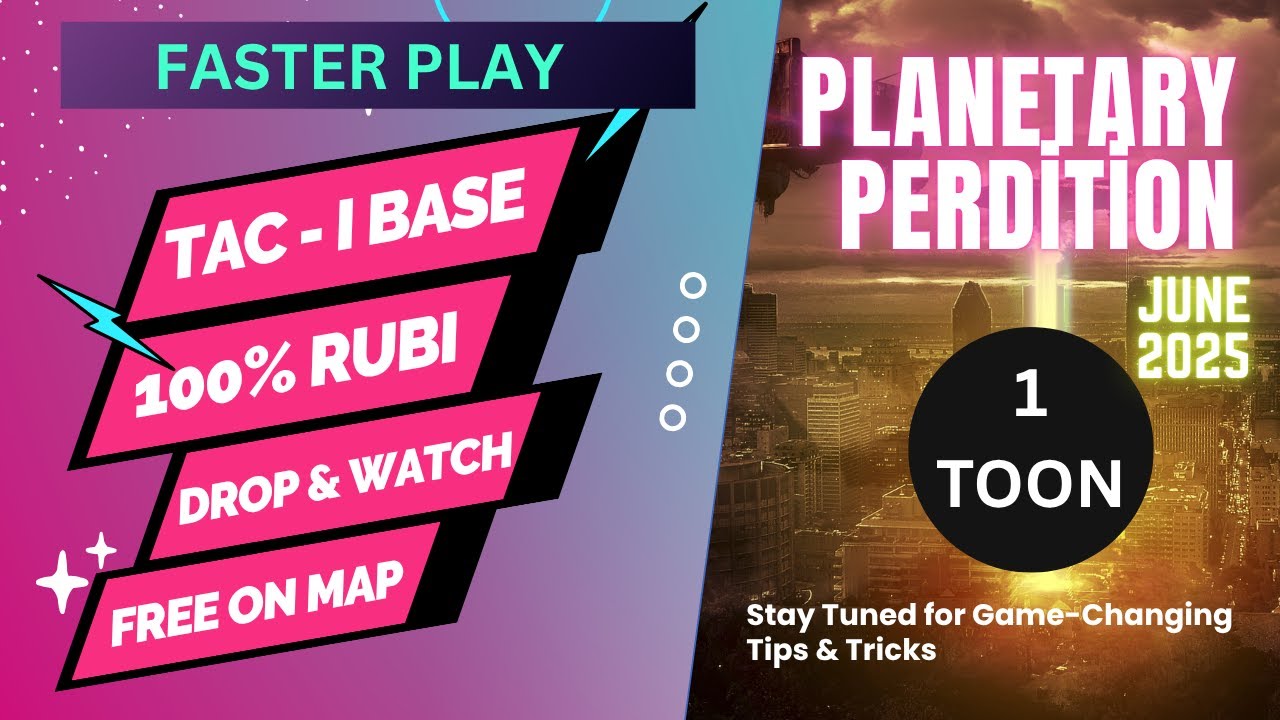 War Commander: Planetary Perdition - Tactical Strike 1 | Mixed Toons + 100% RUBI Mode | Free On Map