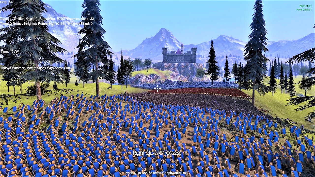 5K Golden Knights Lay Siege on Castle Ultimate Epic Battle Simulator UEBS