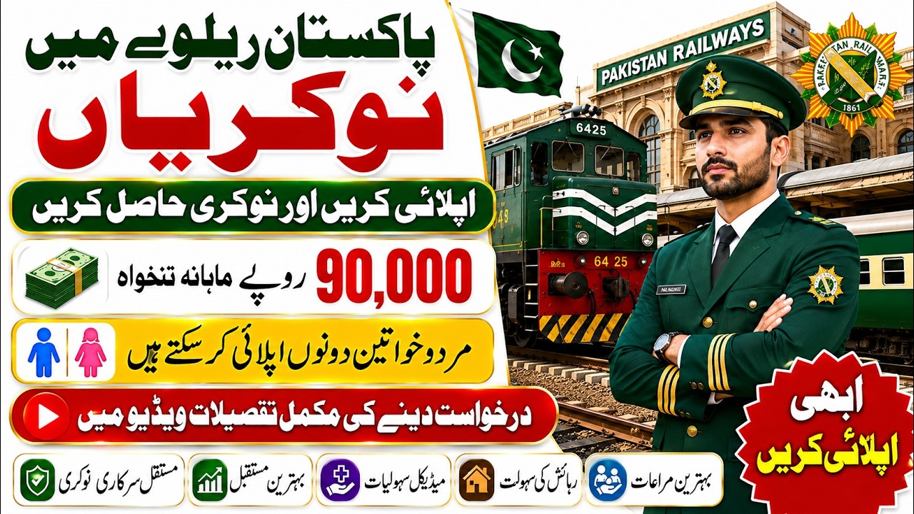 Pakistan Railway Jobs 2026 | Apply Online | Latest Railway Vacancies for Male & Female