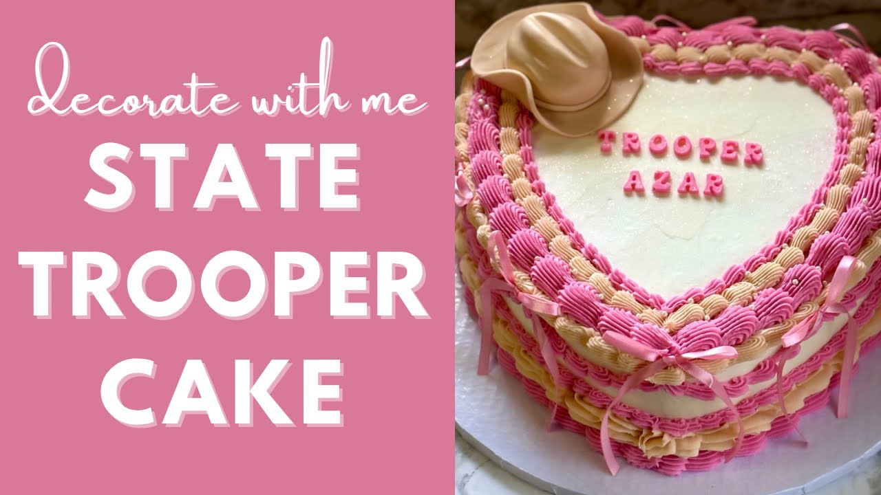 🎓 Decorate With Me | Texas State Trooper Graduation Vintage Heart Cake