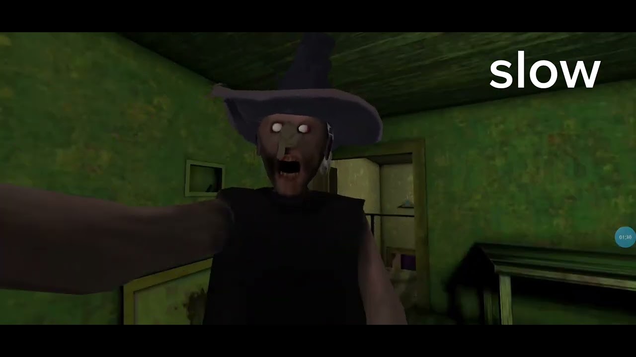 Granny version 1.8.7 halloween chase music in different speeds
