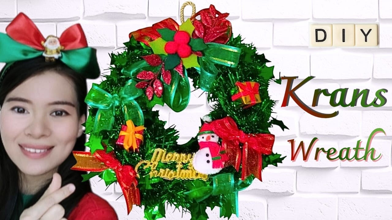 DIY Krans Natal dari Slinger | Simple Christmas Wreath DIY 🎄