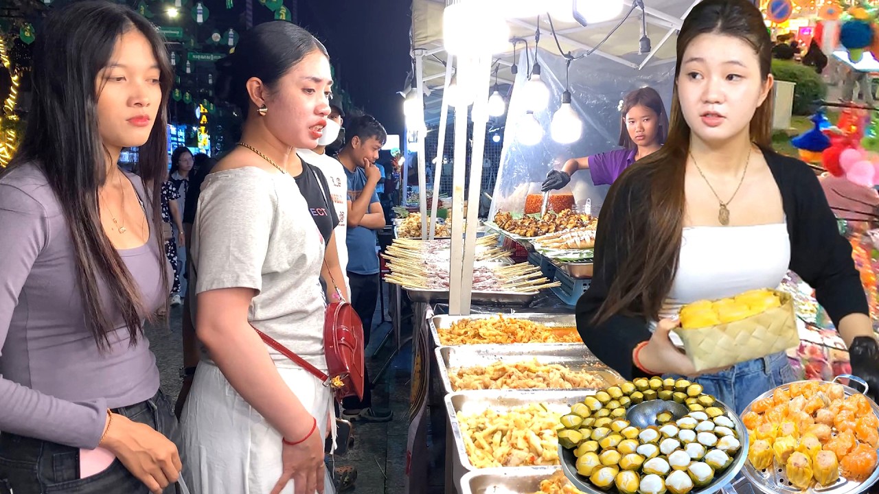 Awesome Place! Cambodian Street Food Tour - The Best Phnom Penh’s NEW Walk Street 2026: Busy Crowds