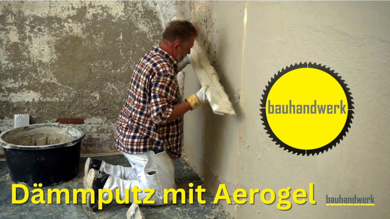 Hochleistungsdämmputz mit Aerogel auf feuchtem salzigen Mauerwerk