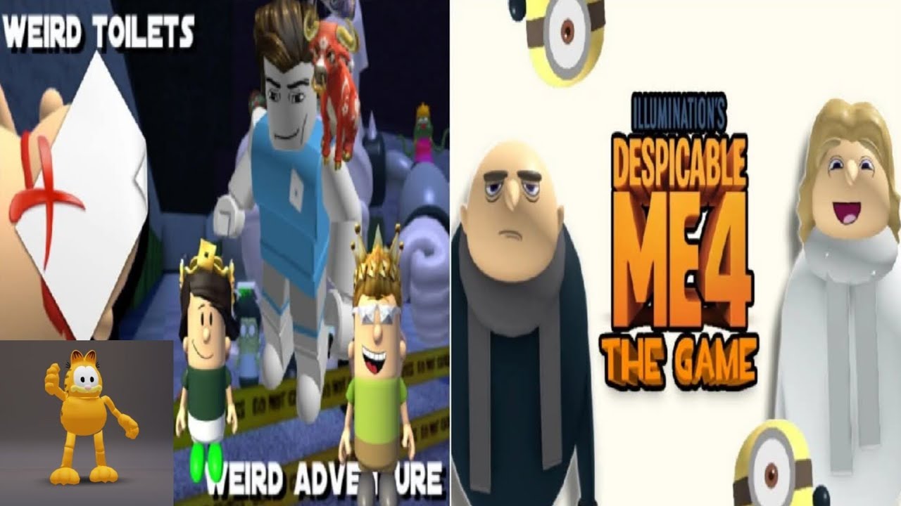 Roblox Stop Professor Jose Adventure obby (remastered) and Despicable Me 4 Adventure Obby.