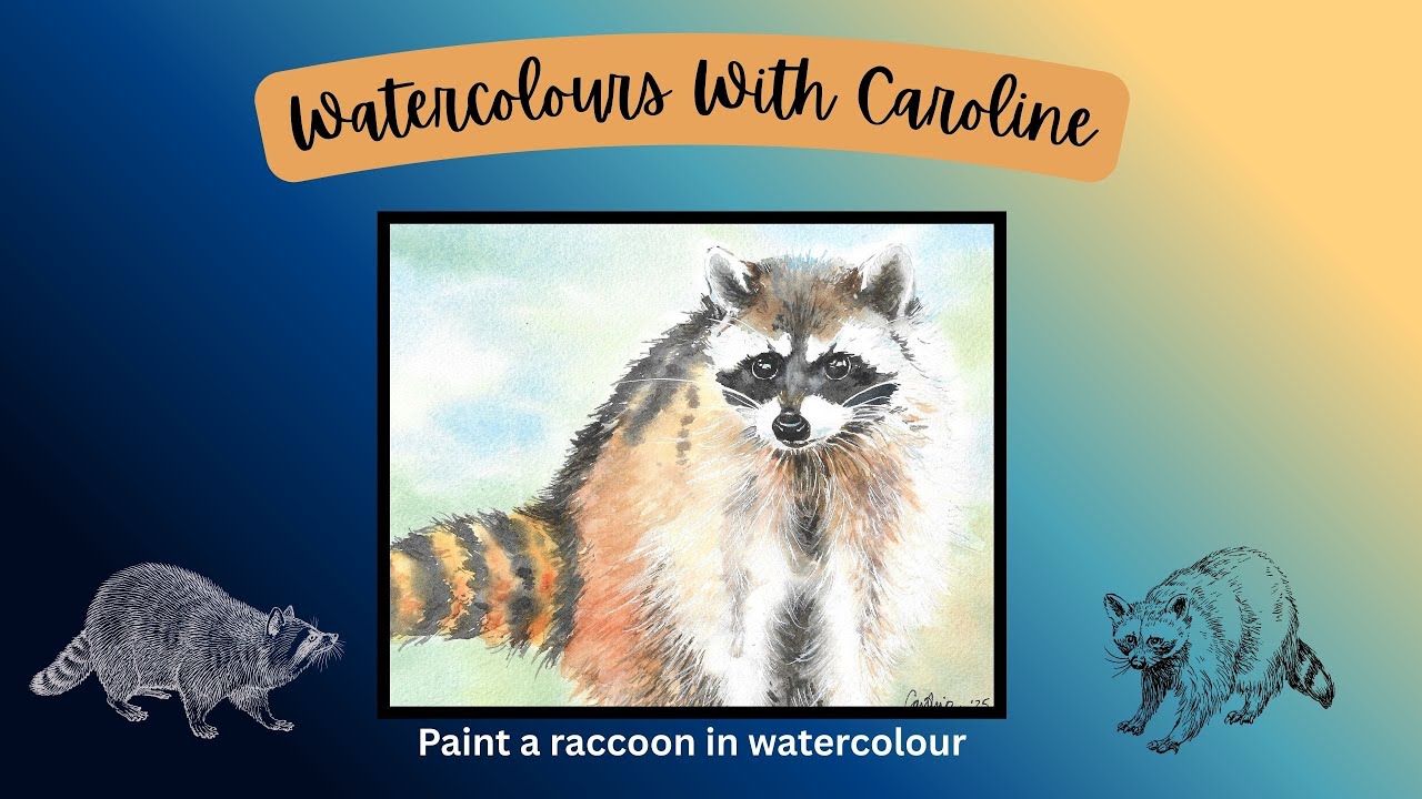 Watercolour Raccoon