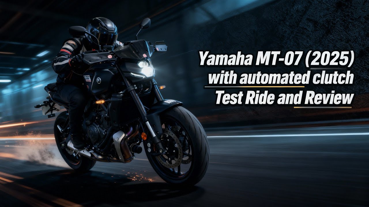 Тест-драйв и обзор мотоцикла Yamaha MT-07 Y-AMT (2025) с автоматической коробкой передач.