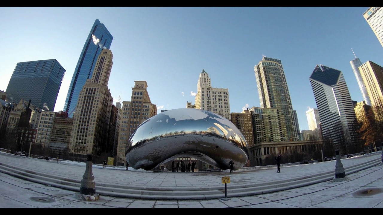 Cloud Gate in the winter 4K