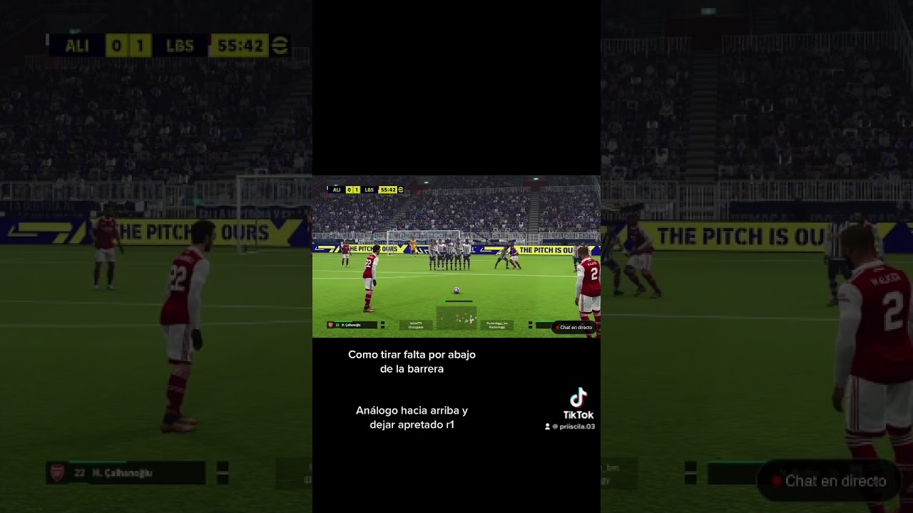 Efootball 2023 tutorial de faltas por abajo de la barrera
