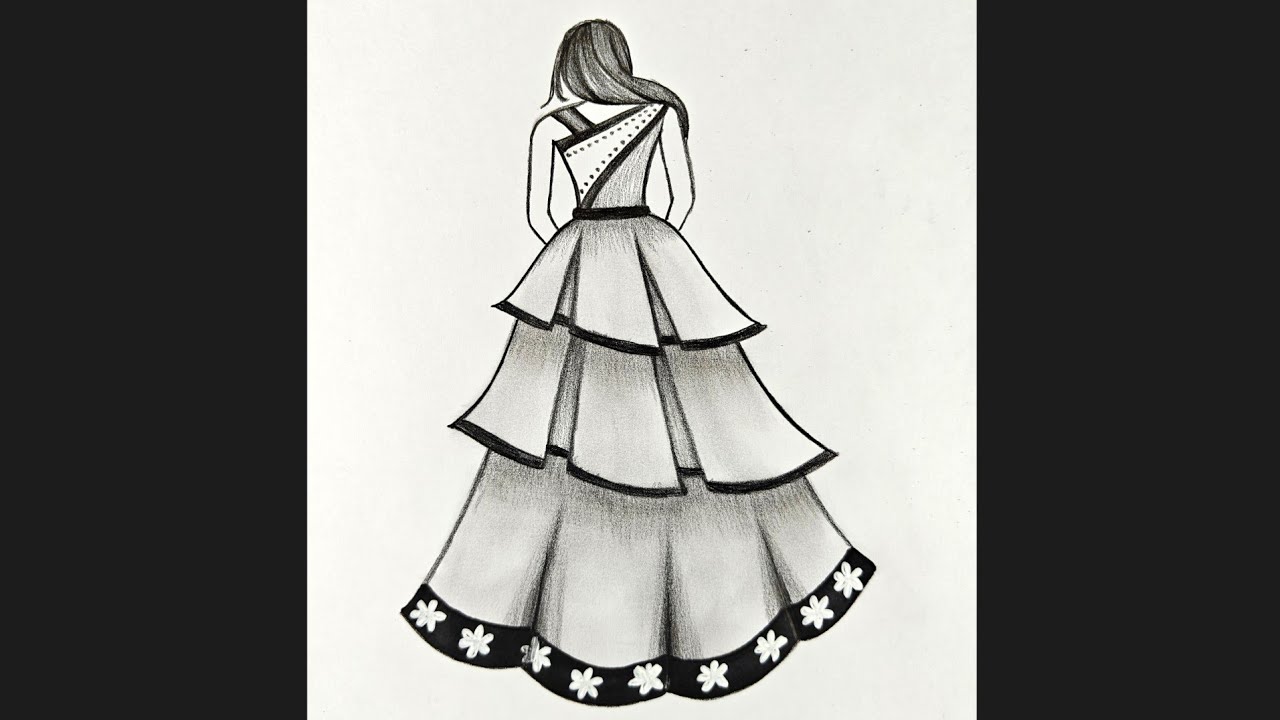 How to draw a girl in beautiful traditional dress / girl drawing / girl drawing easy step by step 