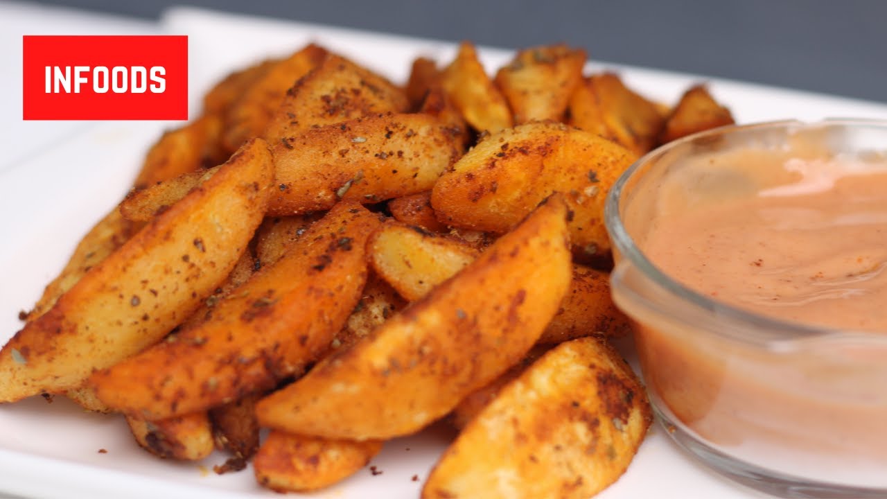 Crispy Potato Wedges Recipe | How To Make Potato Wedges | Infoods