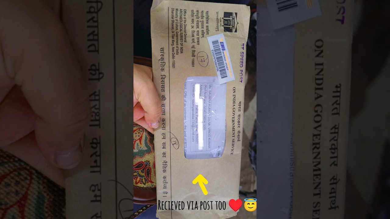 JOINING LETTER ASI ❤️🔥 ARCHAEOLOGICAL SURVEY OF INDIA