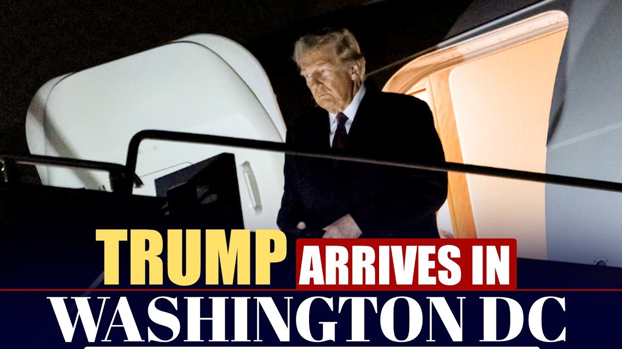 LIVE: US President Trump arrives in Washington, D.C. after concluding Palm Beach, Florida visit
