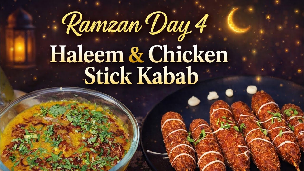 Ramzan Day 4 #haleem #chikenkabab #ramzanspecialrecipe #ramzan2026 #food #iftarrecipe 