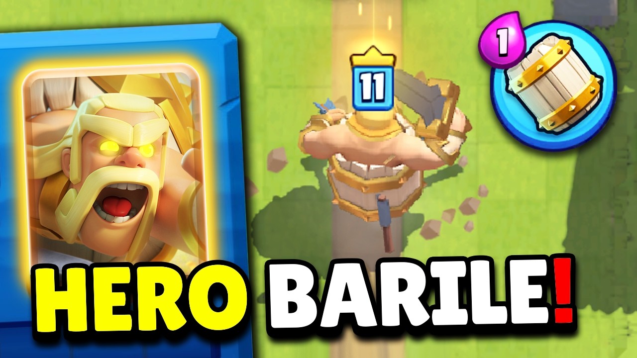 ROTTO... Provo il BARILE BARBARICO HERO su CLASH ROYALE!