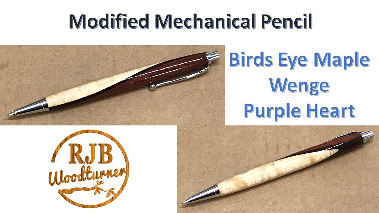 Modified Mechanical Pencil (Birds Eye Maple / Wenge / Purple Heart)